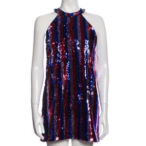 Halpern sequin halter dress
